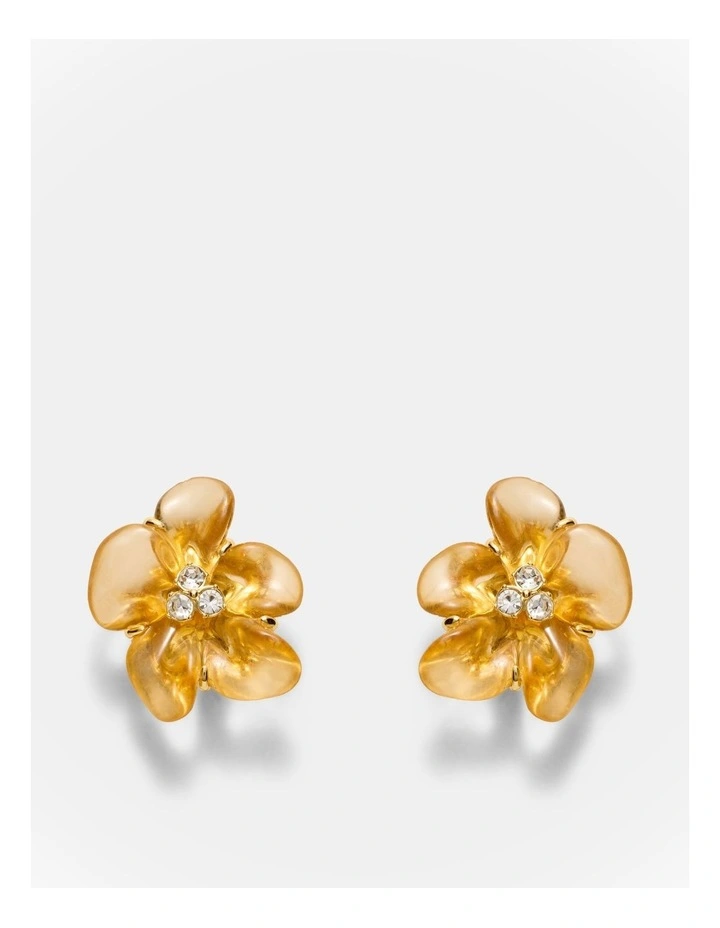 Flurea Stud Earrings in Gold image 1