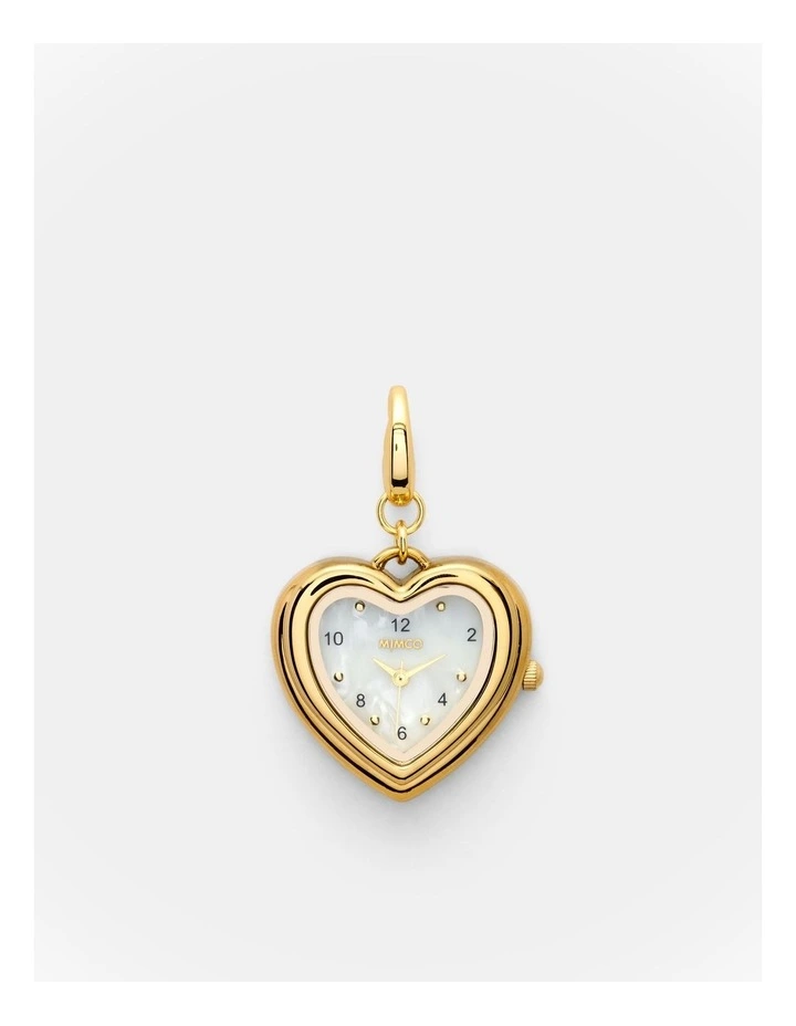 Heart Watch Charm in Gold image 1