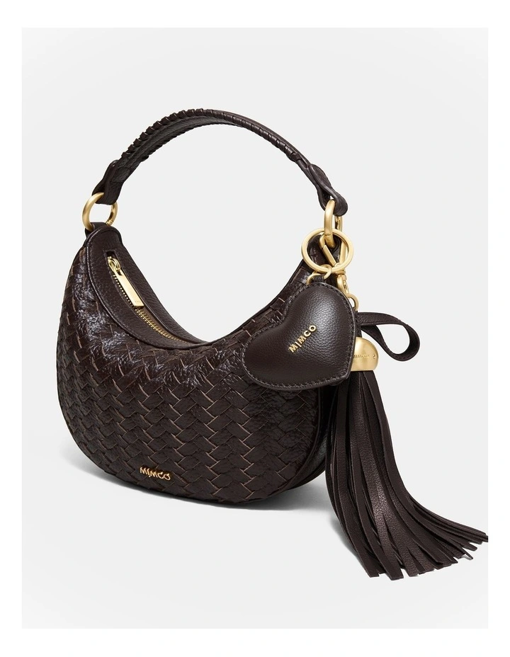 Luxe Tassel Bag Charm in Bitter Chocolate image 2