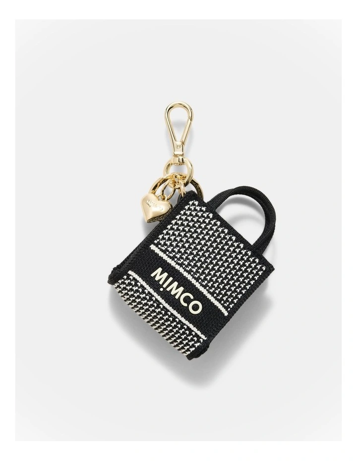 Blondie Mini Bag Charm in Black White image 1
