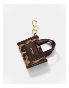 Patch Mini Bag Charm in Leopard