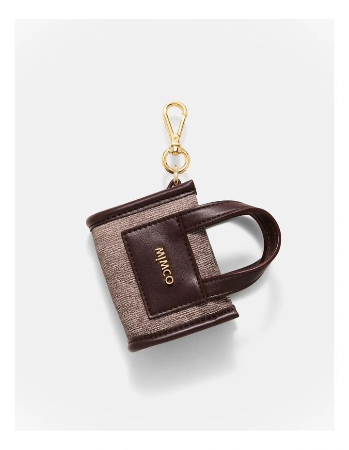 Patch Mini Bag Charm in Bitter Chocolate image 1