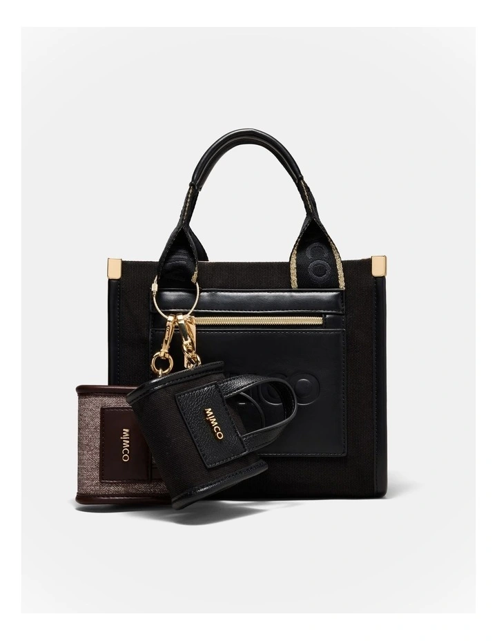 Patch Mini Bag Charm in Bitter Chocolate image 2