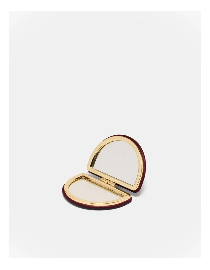 Lune Compact Mirror in Merlot image 2