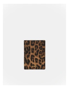 Violet Passport Holder in Leopard