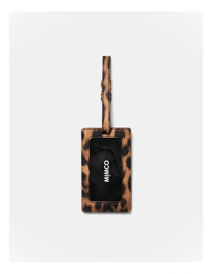 Violet Luggage Tag in Leopard image 2
