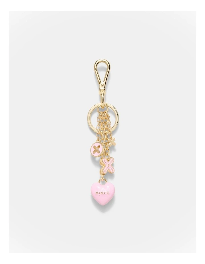 Multi Logo Keyring in Petal image 1