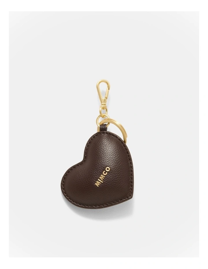 Romance Heart Bag Charm in Chocolate image 1