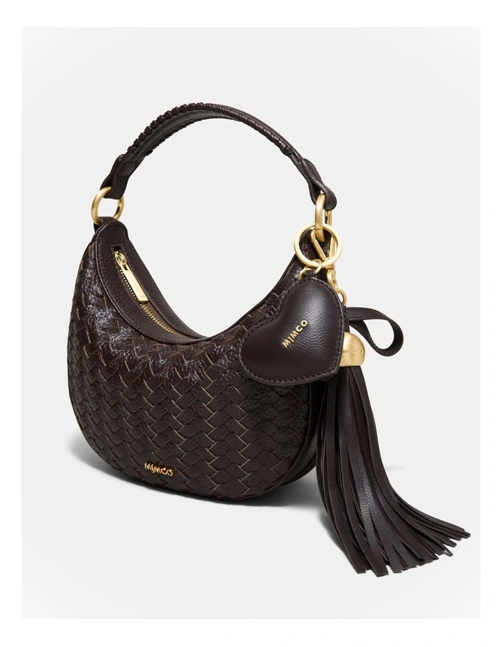 Romance Heart Bag Charm in Chocolate image 2