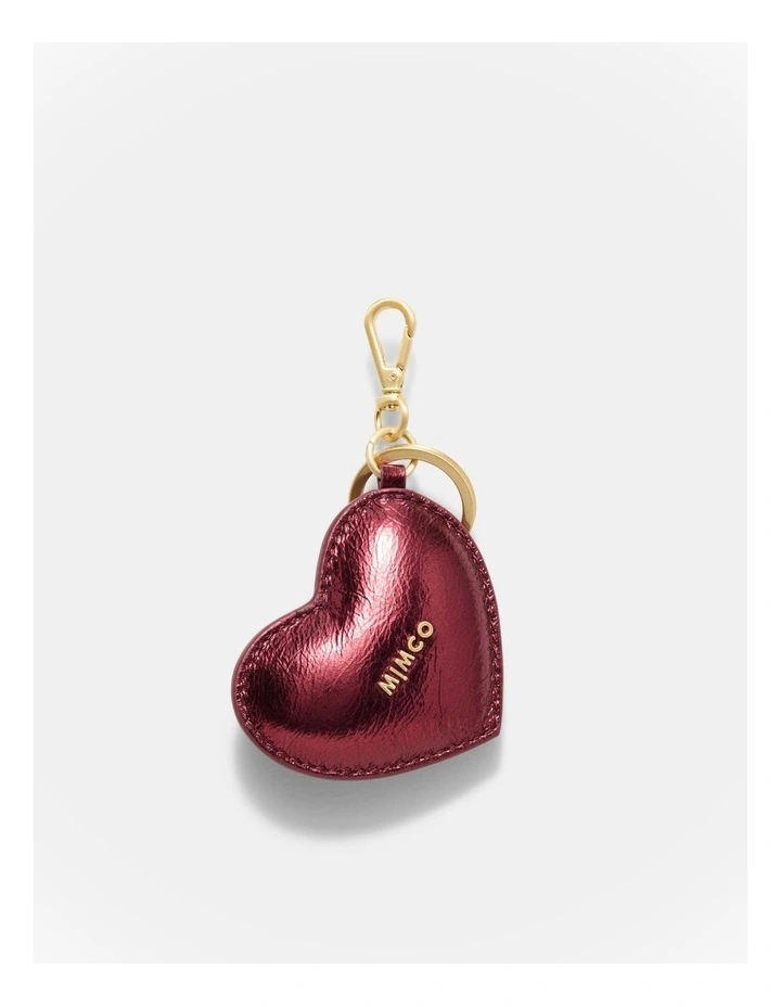 Romance Heart Bag Charm in Merlot image 1
