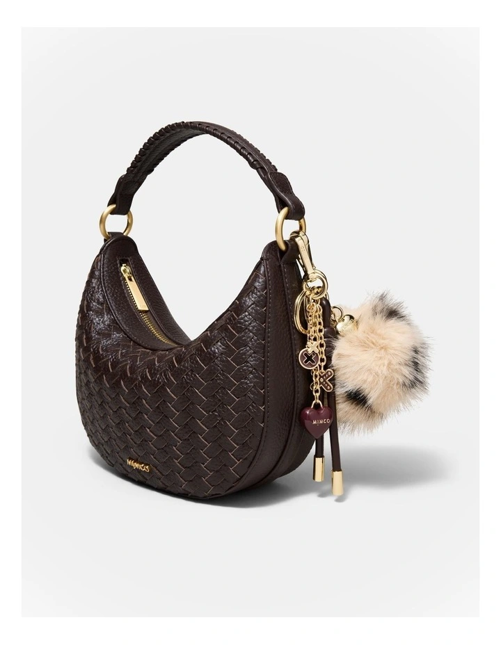 Fluffy Knot Bag Charm in Ocelot Print image 2