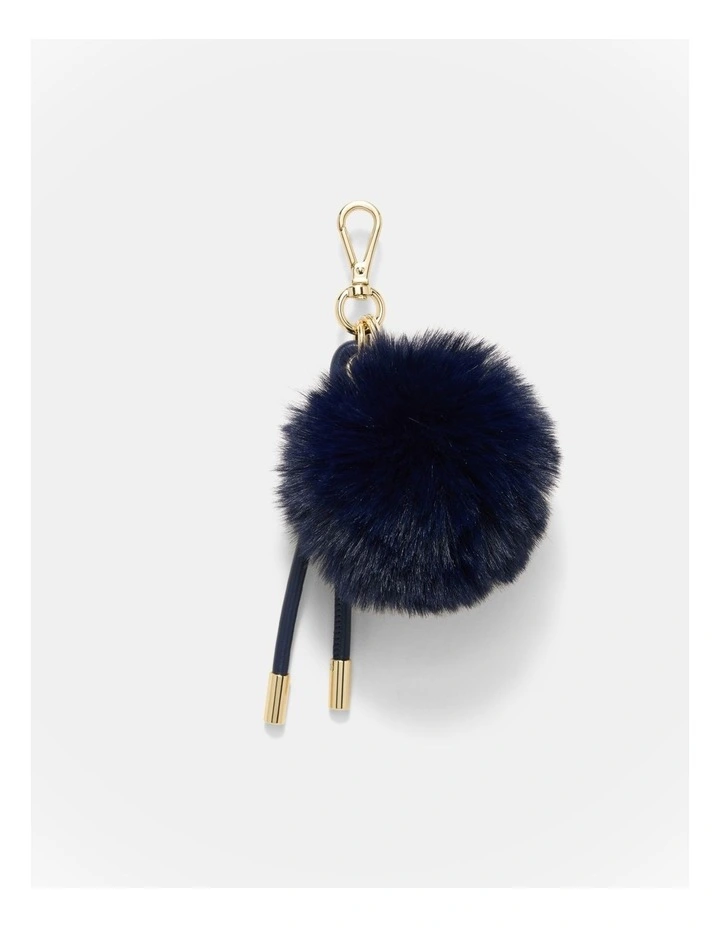 Fluffy Knot Bag Charm in Midnight image 1