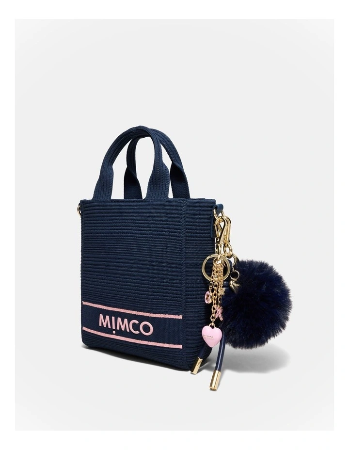 Fluffy Knot Bag Charm in Midnight image 2