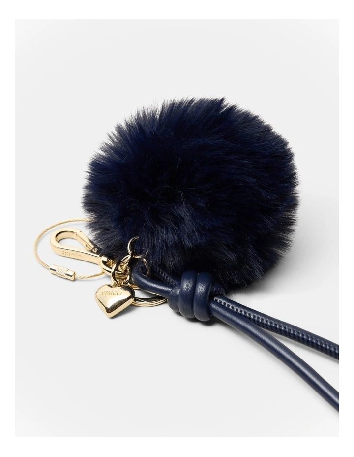 Fluffy Knot Bag Charm in Midnight image 3