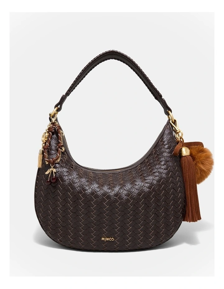 Fluffy Knot Bag Charm in Toffee image 2