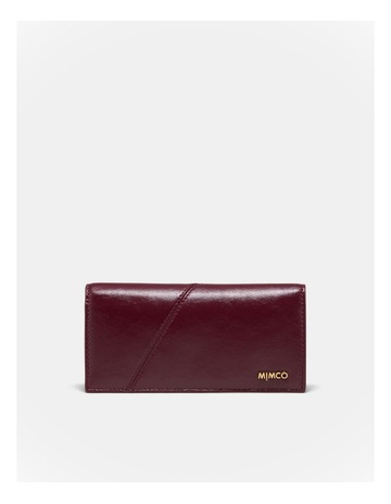 Mimco Drift Large Zip Wallet in Black Light Gold | MYER