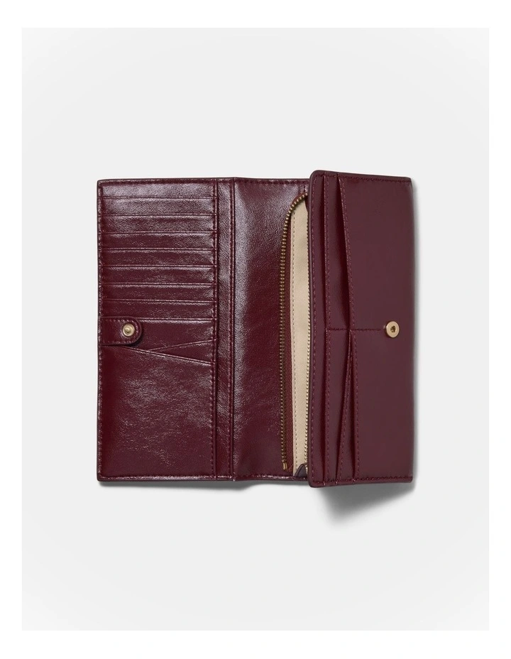 Drift Large Zip Wallet in Merlot image 3