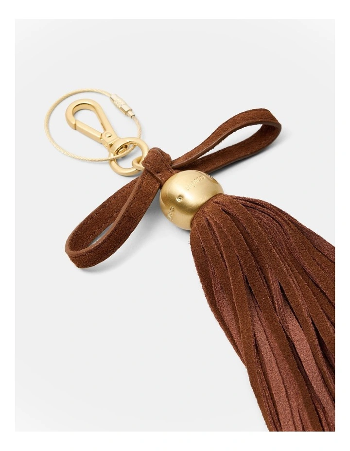 Luxe Tassel Bag Charm in Toffee image 3