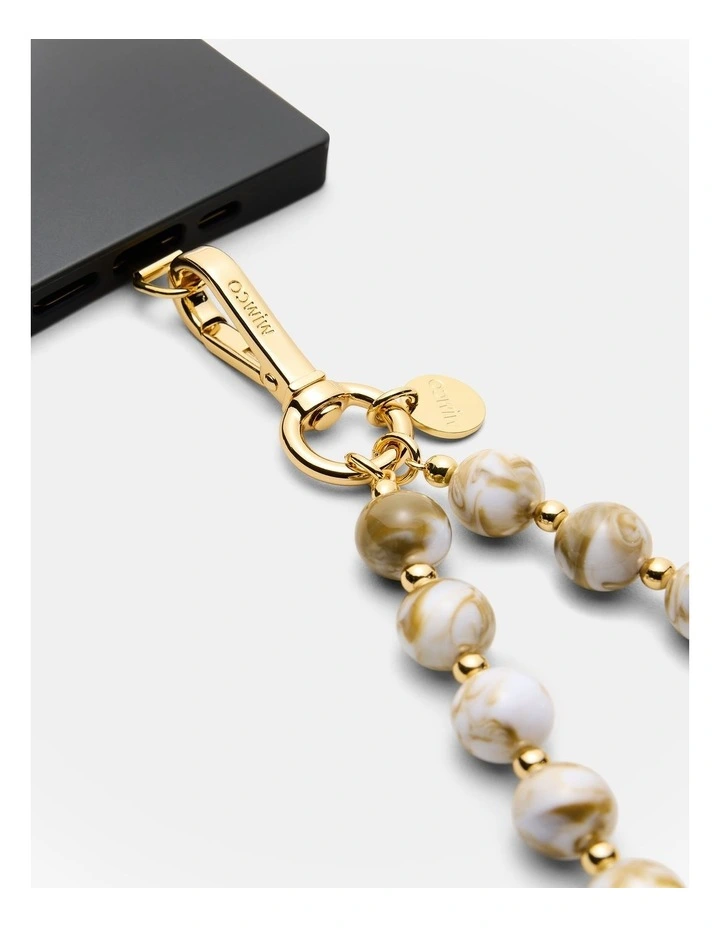 Lady Medium Phone Wrist Strap in Cream image 2