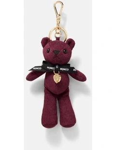 Mimco Bear Bag Charm in Bordeaux