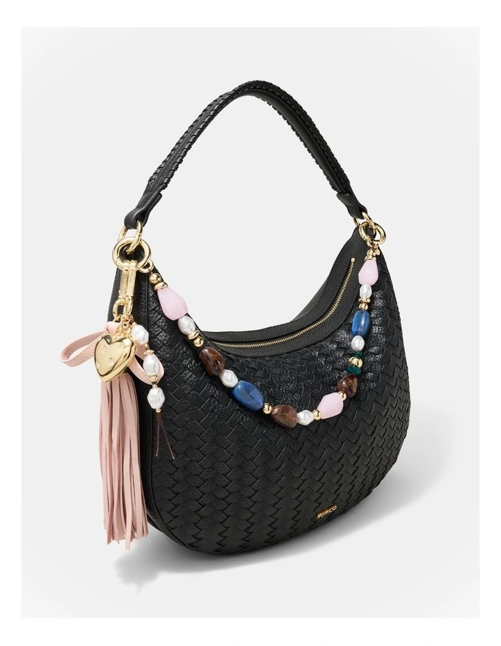 Puffy Heart Bag Charm in Gold image 2