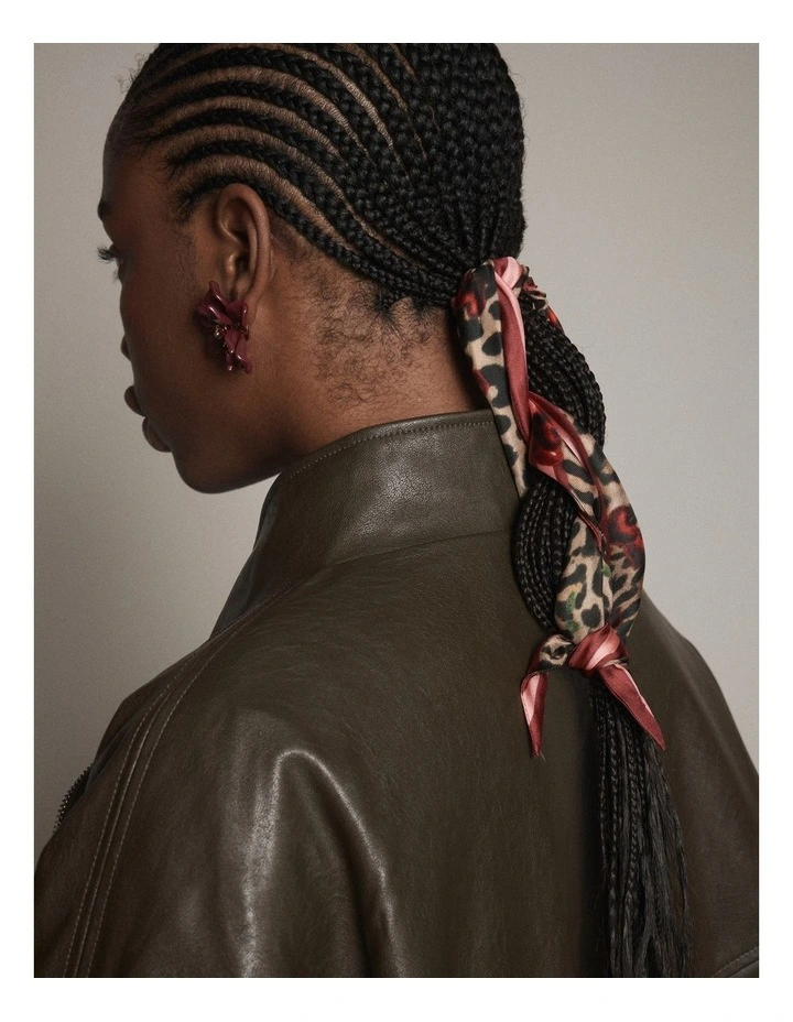 Ocelot Thin Scarf in Multi image 4