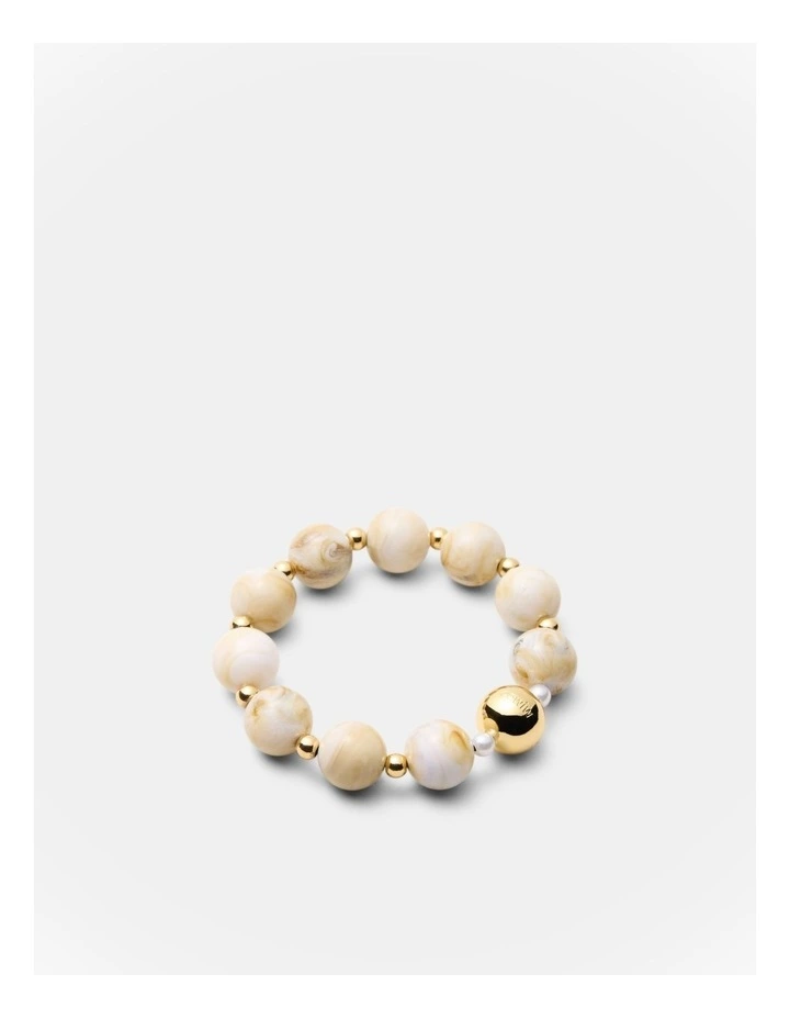 M Hair Tie in Cream image 1