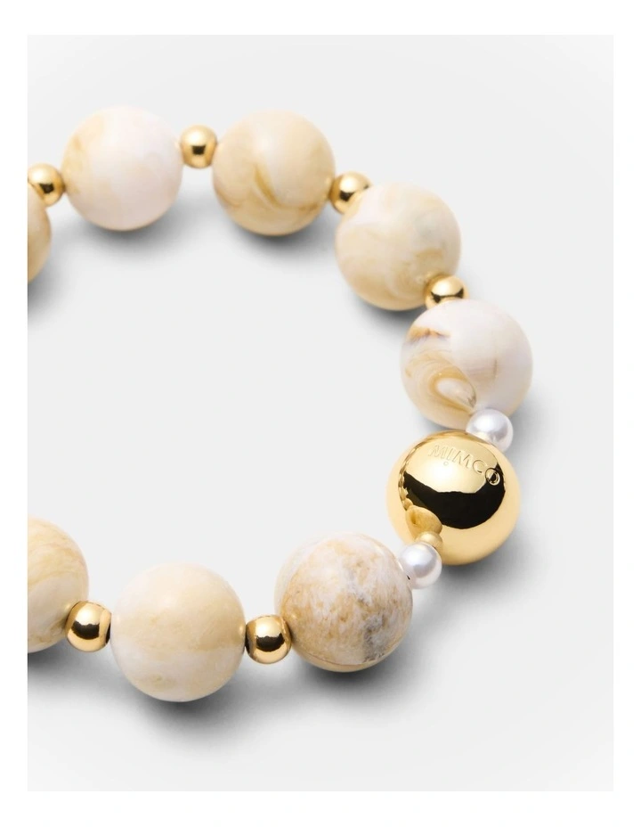 M Hair Tie in Cream image 3