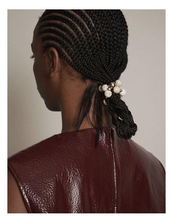 M Hair Tie in Cream image 4