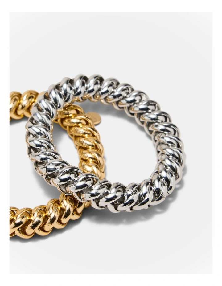 Linked Hair Tie Set in Multi image 3