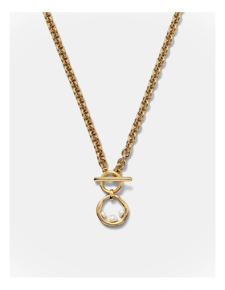 Anouk Pearl Necklace in Gold image 1