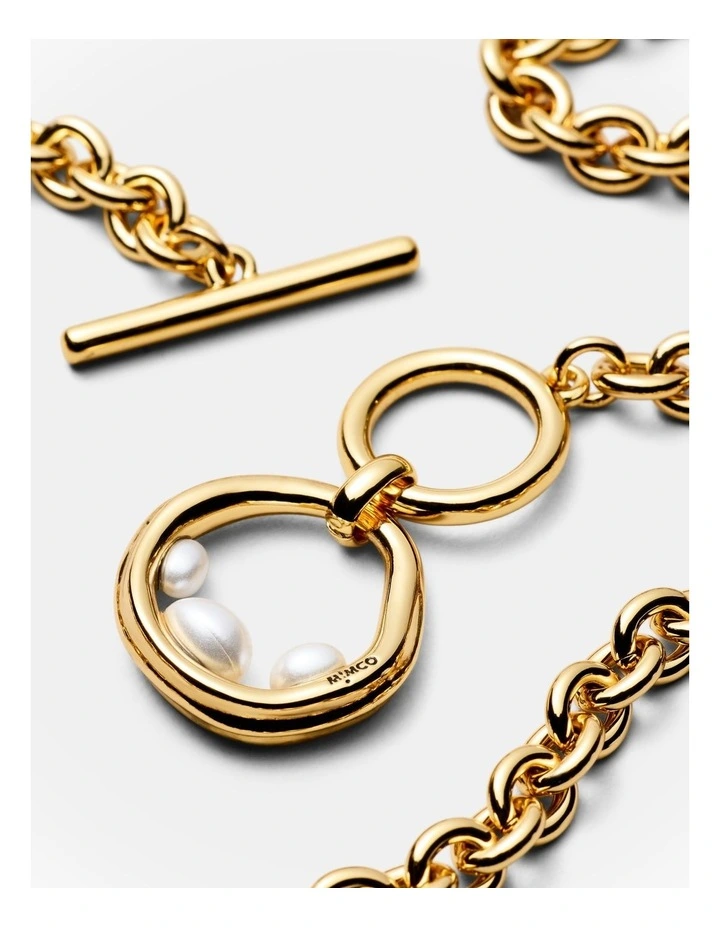 Anouk Pearl Necklace in Gold image 3