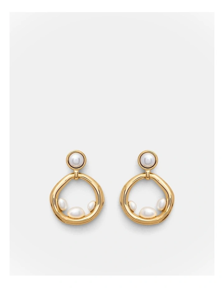 Anouk Pearl Earrings in Multi image 1