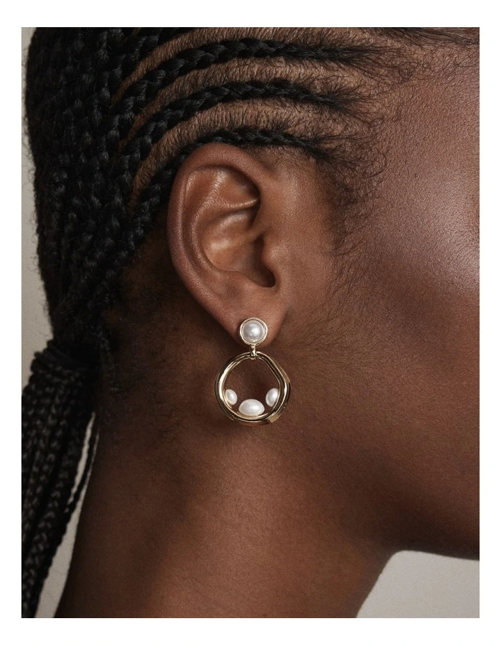 Anouk Pearl Earrings in Multi image 2