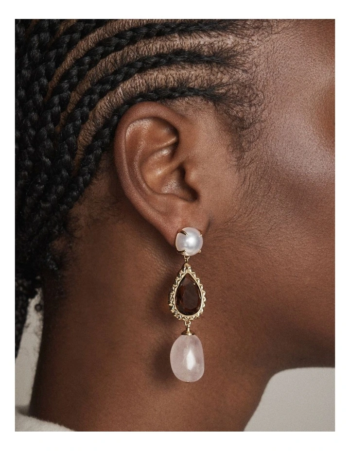 La Chance Drop Earrings in Multi image 4