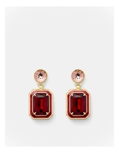 Legacy Drop Earrings in Bordeaux