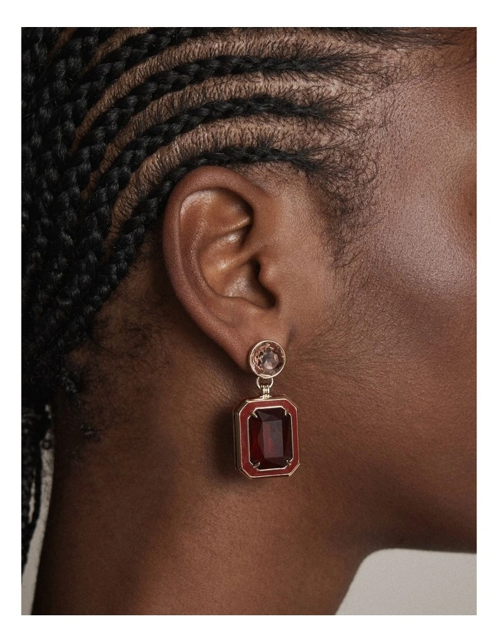 Legacy Drop Earrings in Bordeaux image 2