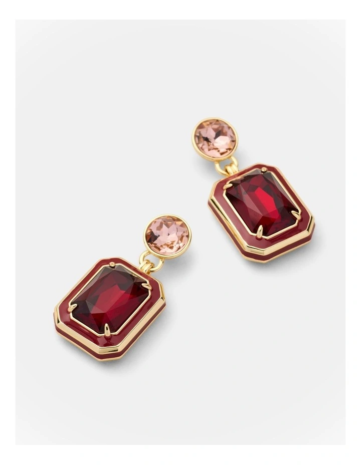 Legacy Drop Earrings in Bordeaux image 3