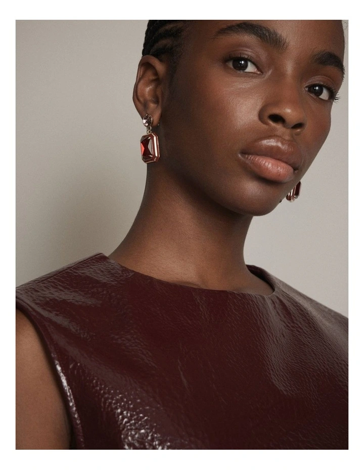 Legacy Drop Earrings in Bordeaux image 4