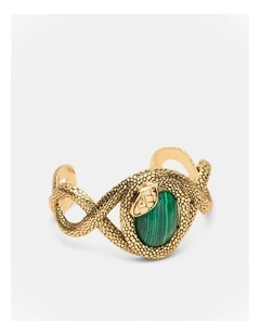 Serpentina Cuff Bracelet in Malachite