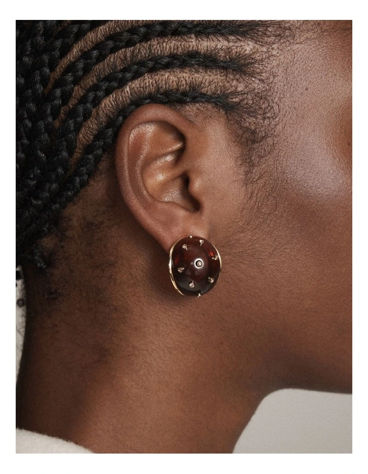 Zarela Earrings in Toffee image 4