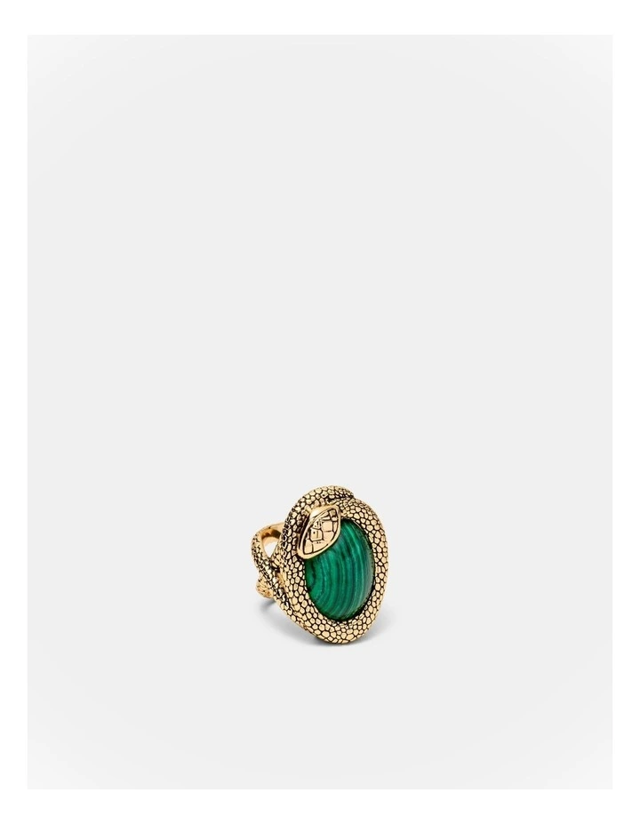 Serpentina Ring in Malachite image 1
