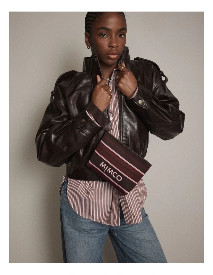 Blondie Pouch in Chocolate Stripe image 2