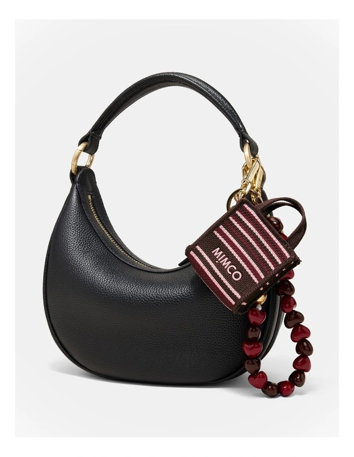 Blondie Mini Bag Charm in Chocolate Stripe image 2