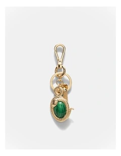 Snake Bag Charm in Malachite