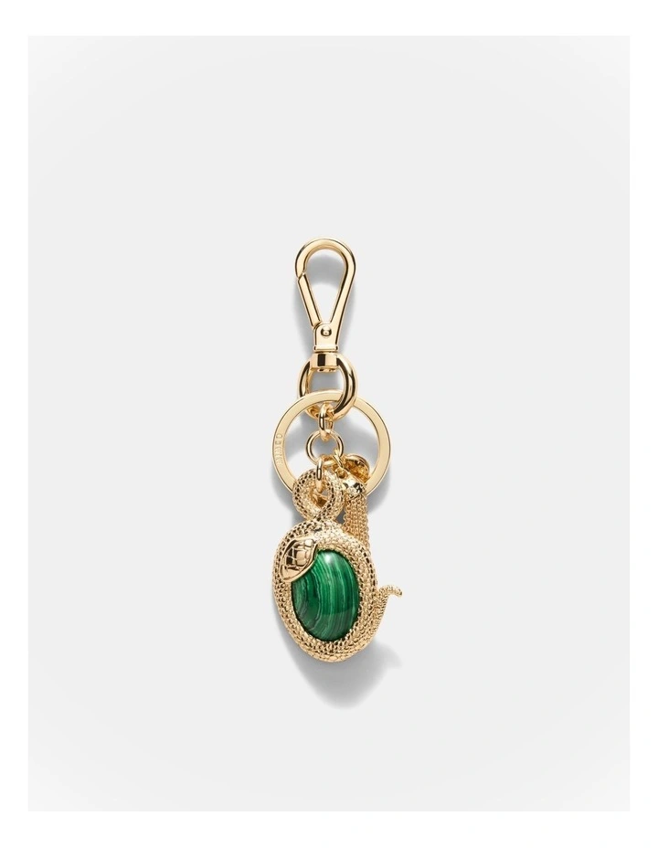Snake Bag Charm in Malachite image 1