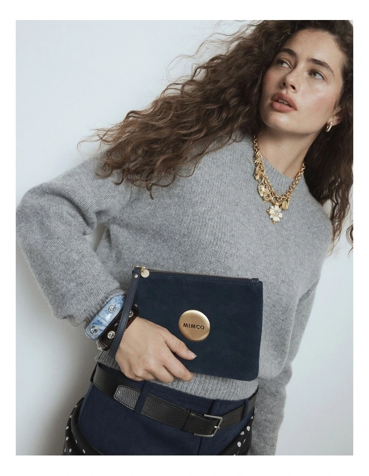 Mim Pouch in Navy image 3
