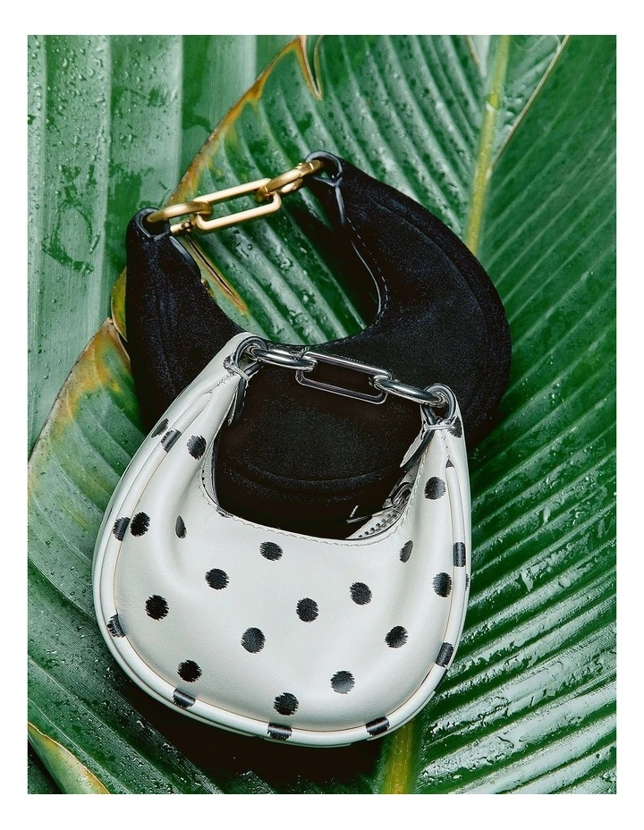 Luna Mini Bag Charm in Black image 3