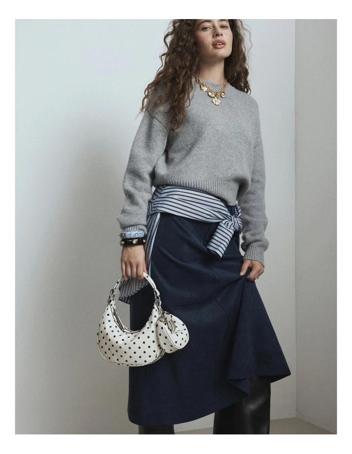 Luna Mini Bag Charm in Dot Print image 5