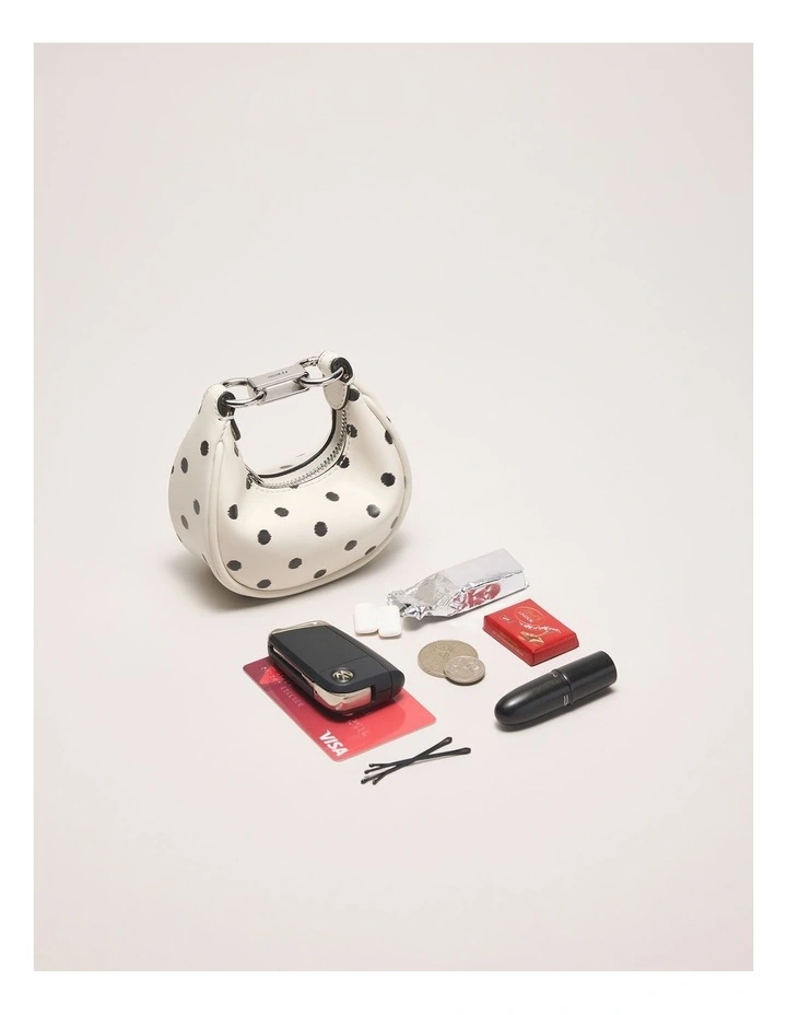Luna Mini Bag Charm in Dot Print image 6
